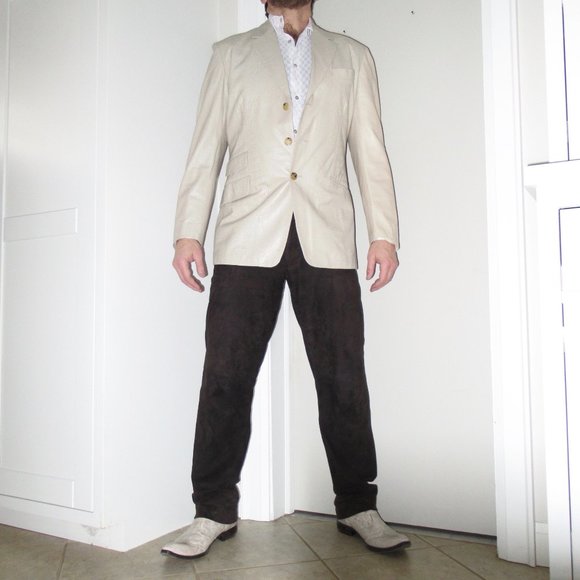 Polo Ralph Lauren Chocolate Brown Suede Pants Size 33 - Picture 6 of 13